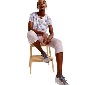 Reitmans Short Sleeve Printed Tee with Front Knot